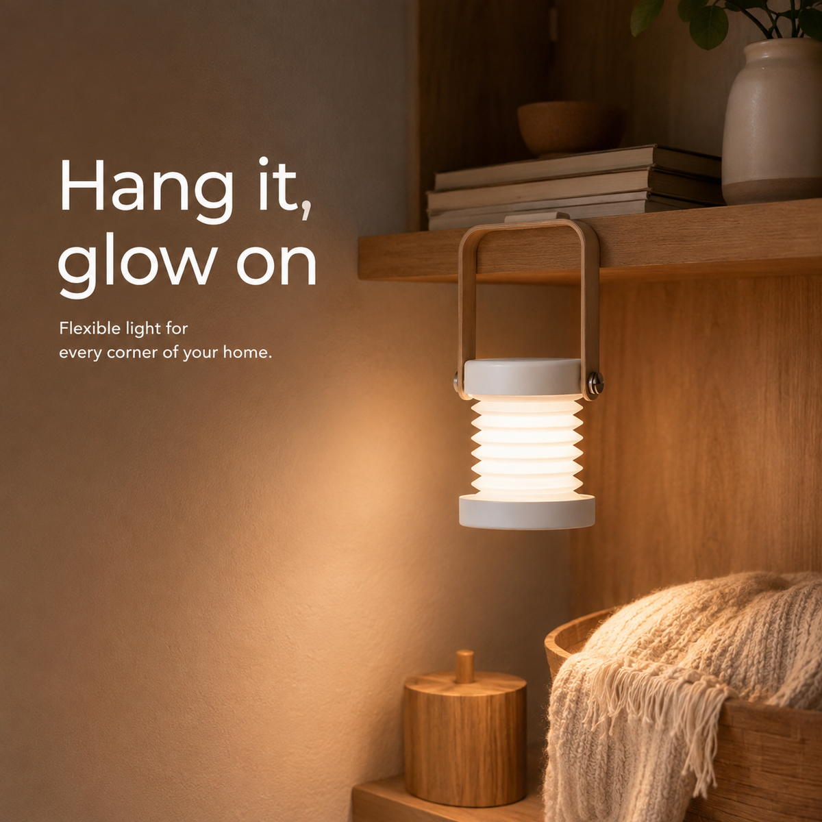 Lavisa - Portable LED Lantern Lamp Foldable Cordless Night Light