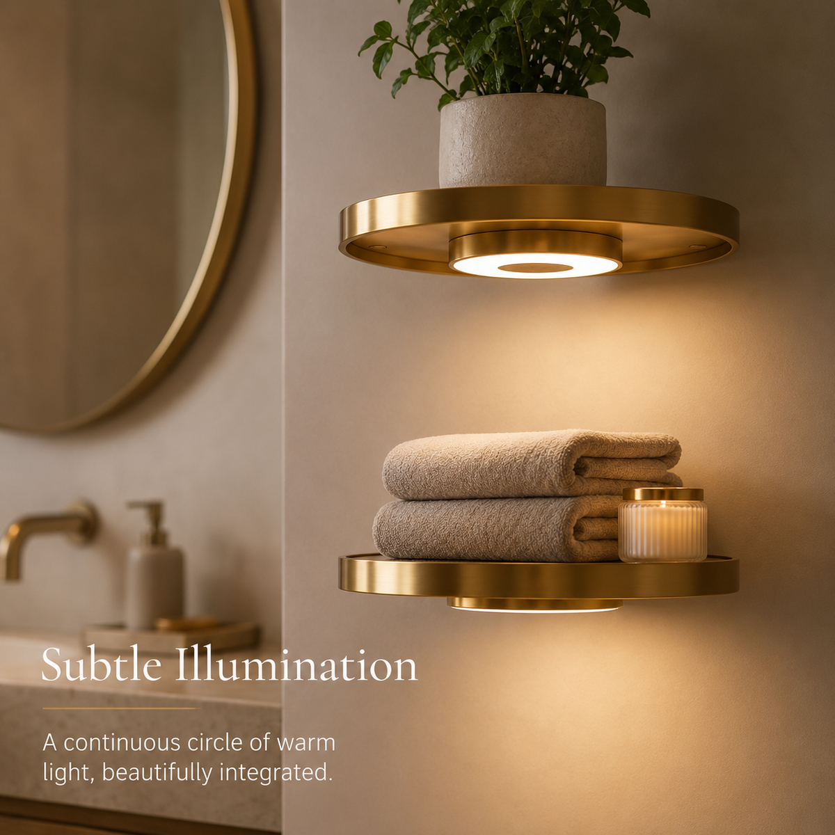 Lavisa - Floating Wall Shelf with Ambient LED