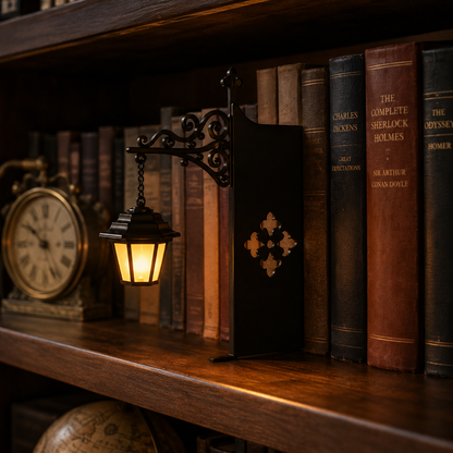 Lavisa - Miniature Library Lantern Bookshelf Bookend Light