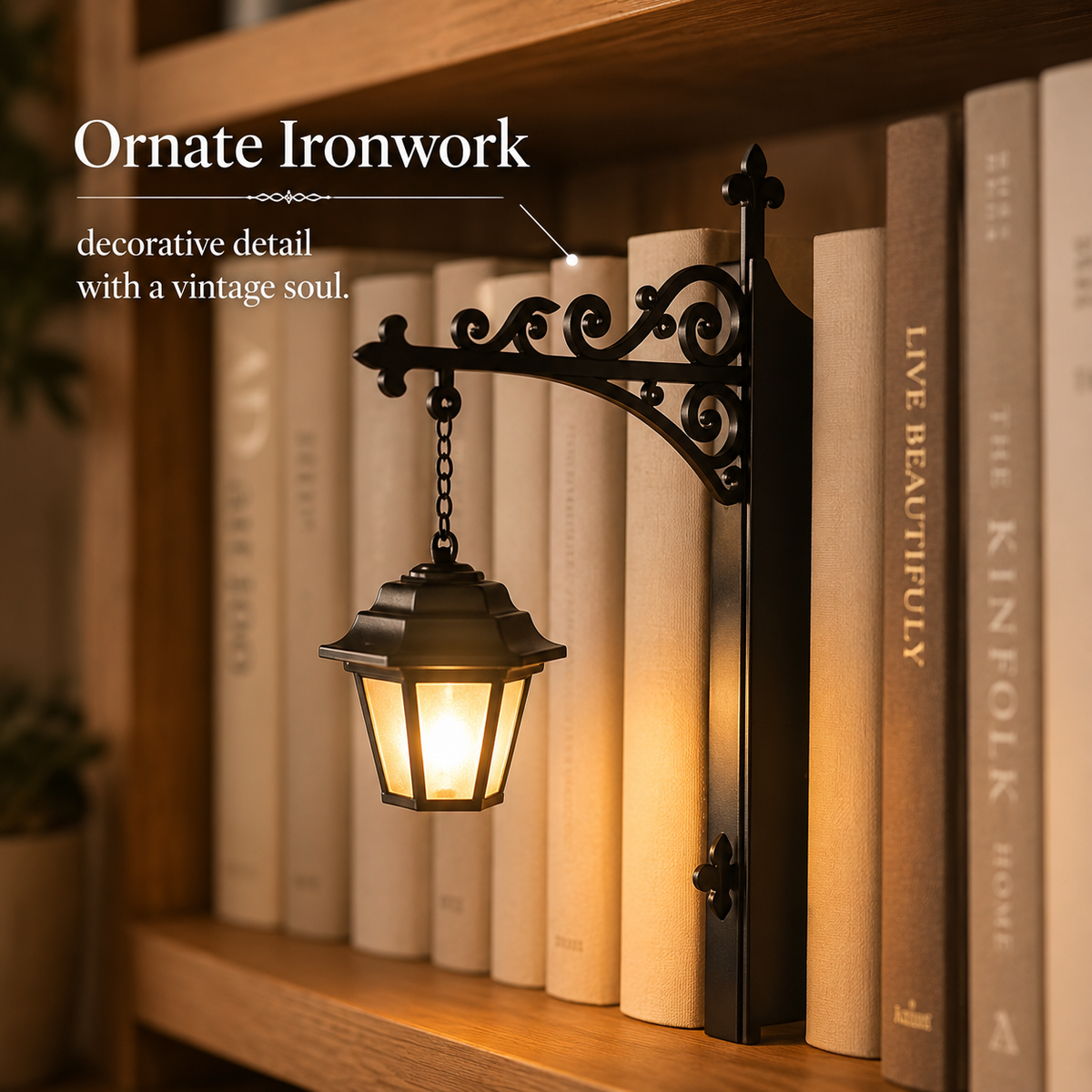 Lavisa - Miniature Library Lantern Bookshelf Bookend Light