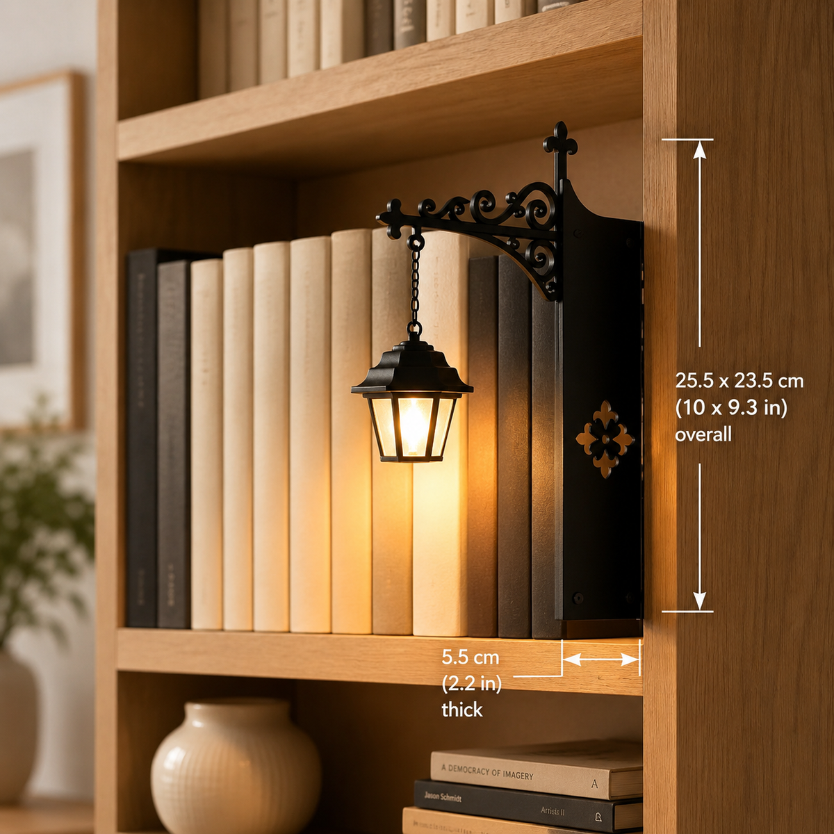 Lavisa - Miniature Library Lantern Bookshelf Bookend Light
