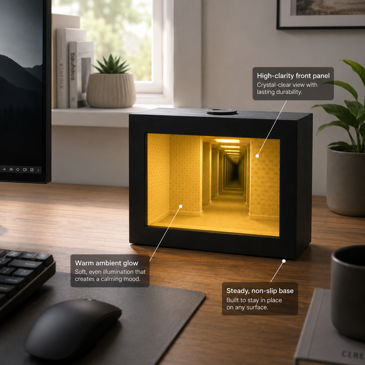 Lavisa - Backrooms Infinity Mirror Tunnel Ambient Lamp