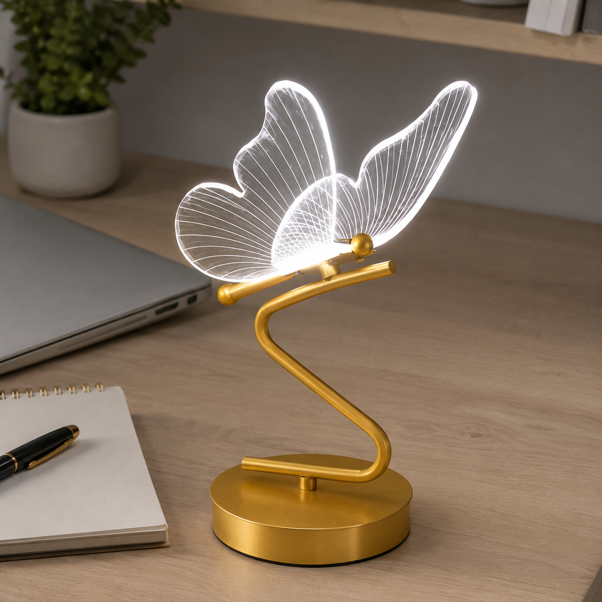 Lavisa - Acrylic Butterfly Accent Table Lamp