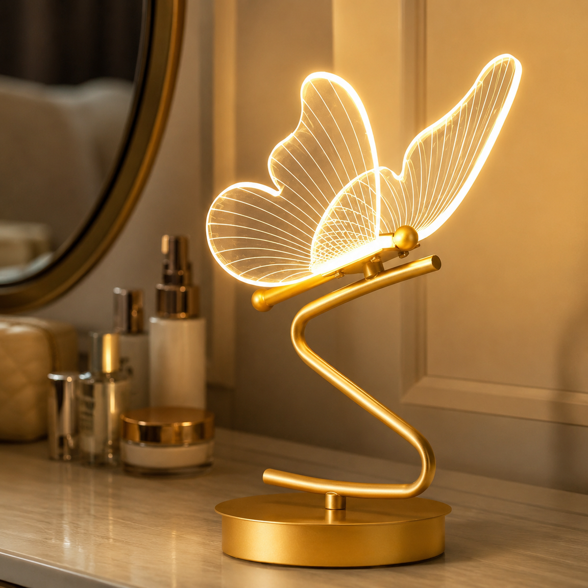 Lavisa - Acrylic Butterfly Accent Table Lamp