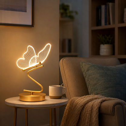 Lavisa - Acrylic Butterfly Accent Table Lamp