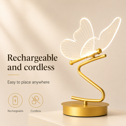 Lavisa - Acrylic Butterfly Accent Table Lamp