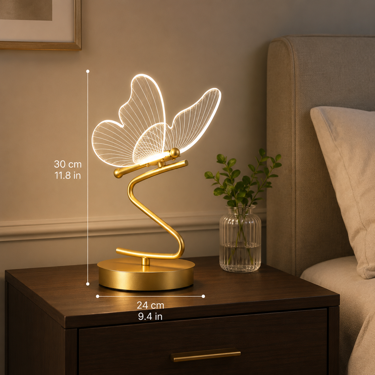 Lavisa - Acrylic Butterfly Accent Table Lamp
