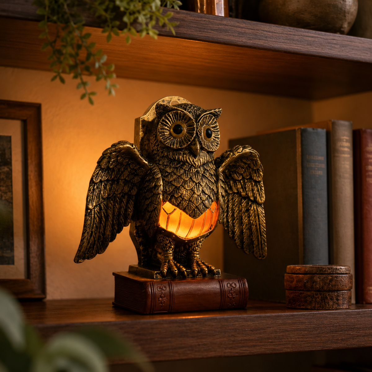 Lavisa - Vintage Owl Accent Lamp