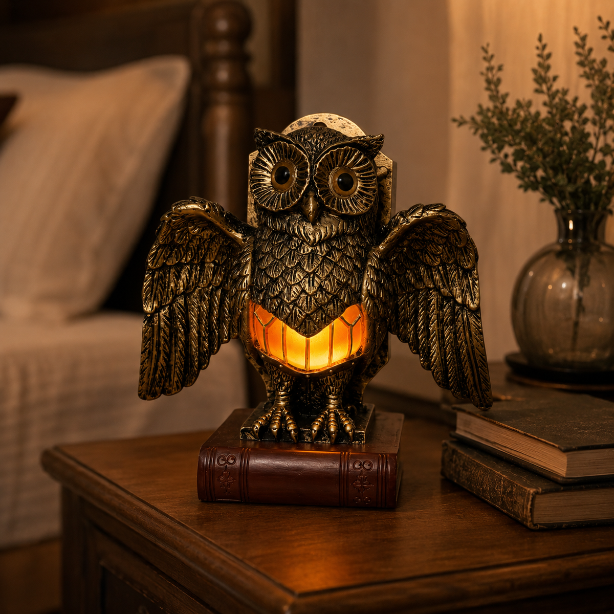 Lavisa - Vintage Owl Accent Lamp