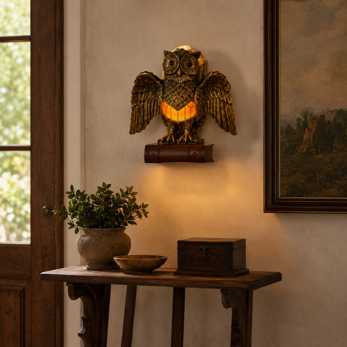 Lavisa - Vintage Owl Accent Lamp