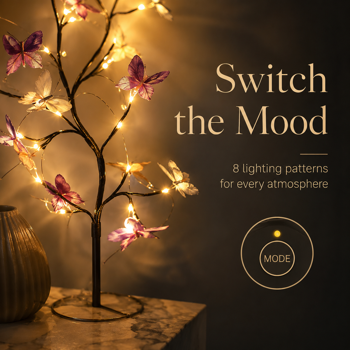 Lavisa - Flexible LED Butterfly Branch Wall Light