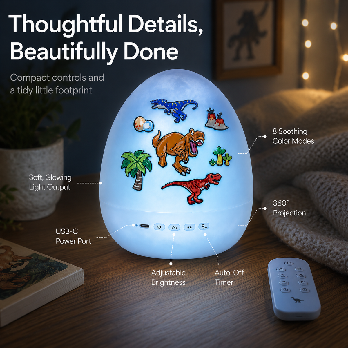 Lavisa - Dinosaur Egg Starry Sky Projector Lamp