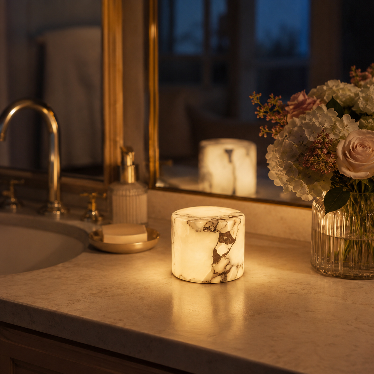 Lavisa - Cordless Real Marble Touch Table Lamp