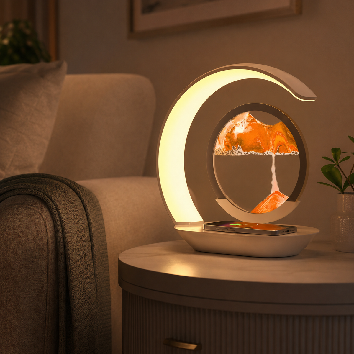 Lavisa - Luma Flow Sandscape Wireless Charging LED Lamp