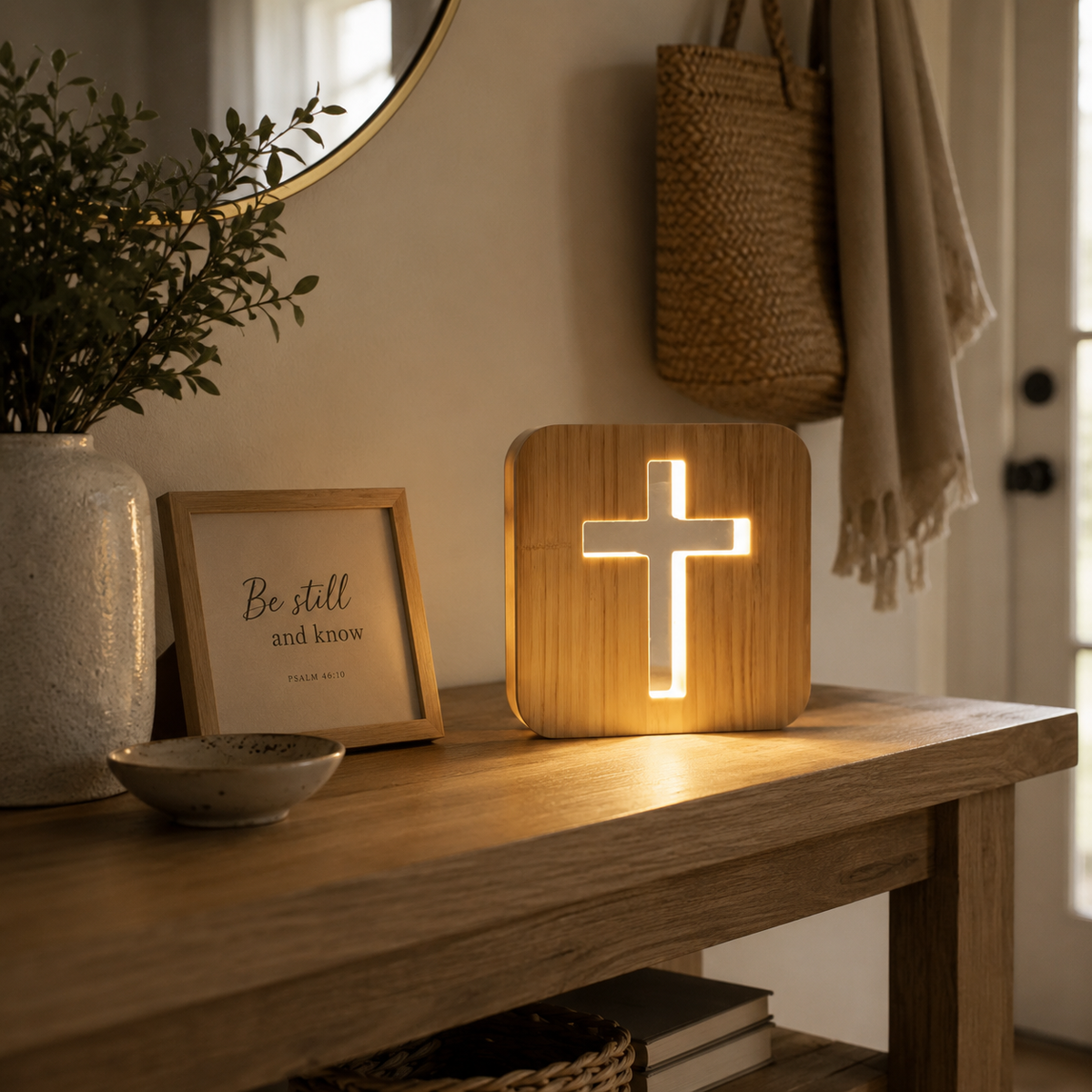 Lavisa - Wooden Cross LED Ambient Lamp