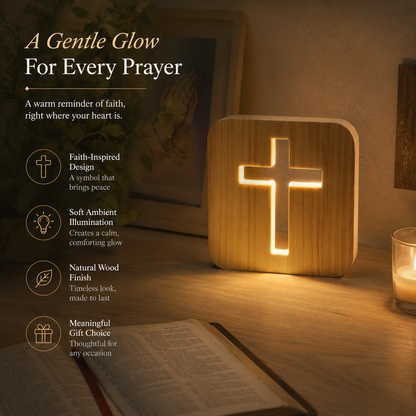 Lavisa - Wooden Cross LED Ambient Lamp