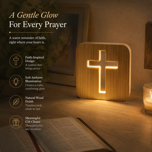 Lavisa - Wooden Cross LED Ambient Lamp