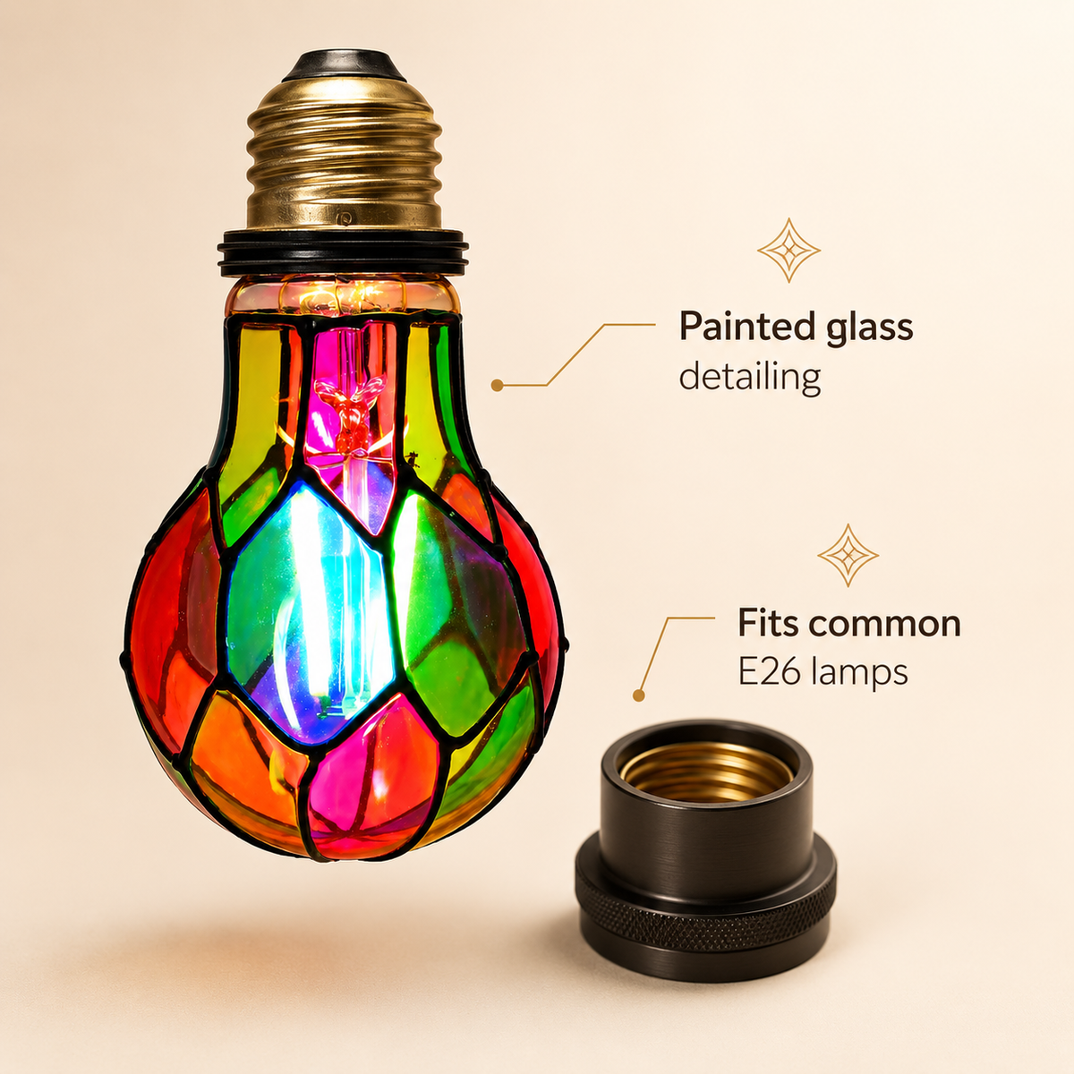 Lavisa - Stained Glass LED Light Bulb