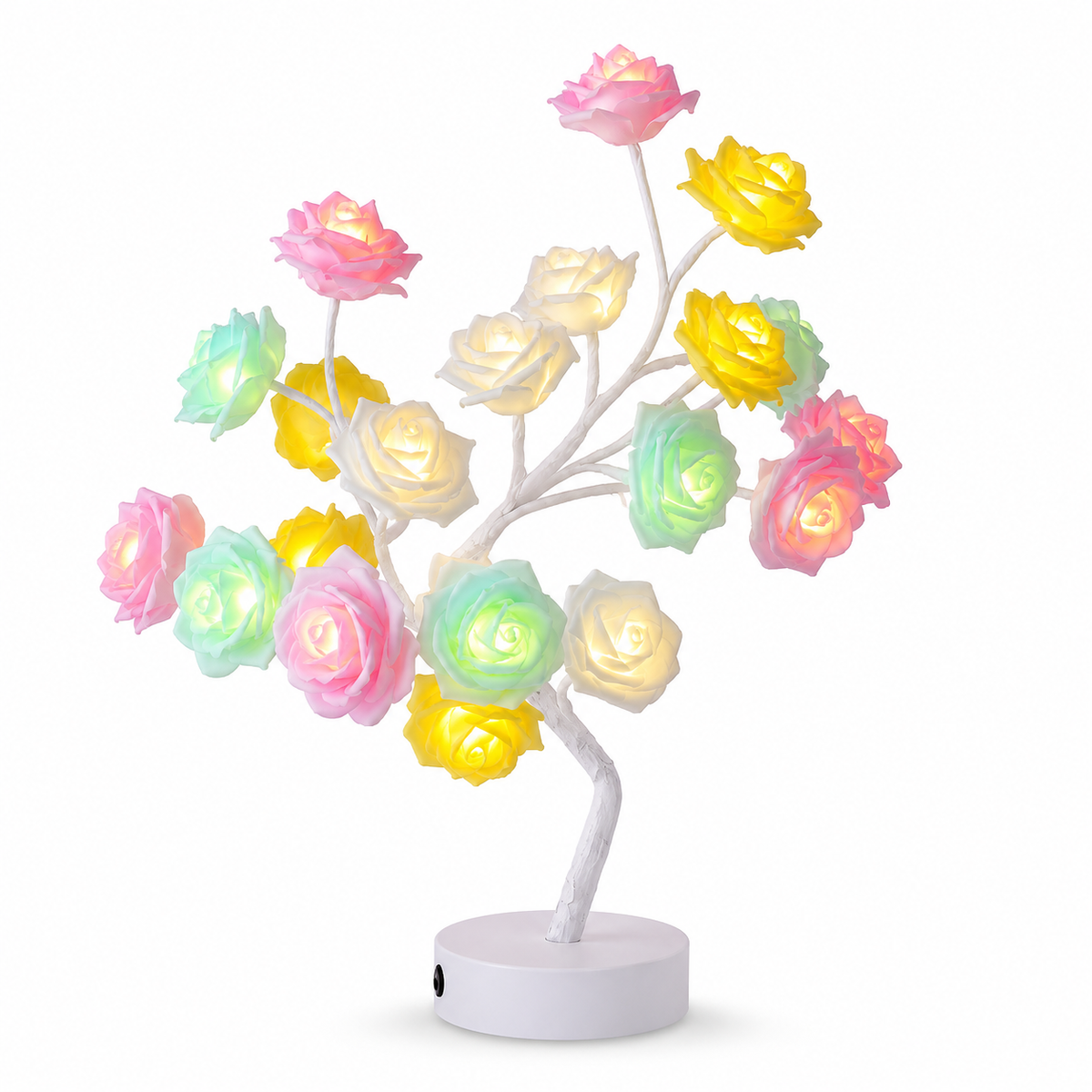Lavisa - Glowing Rose Tree Table Accent Lamp