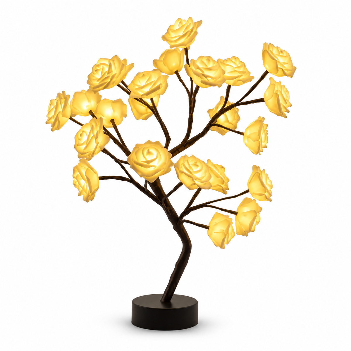 Lavisa - Glowing Rose Tree Table Accent Lamp