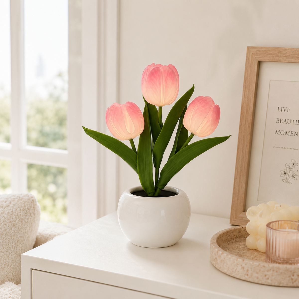 Lavisa - Realistic LED Tulip Flower Table Lamp