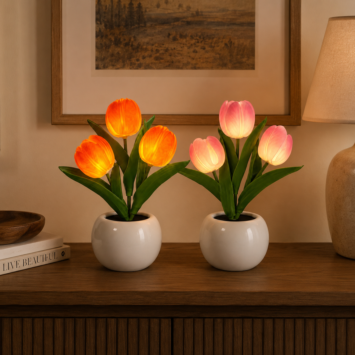 Lavisa - Realistic LED Tulip Flower Table Lamp