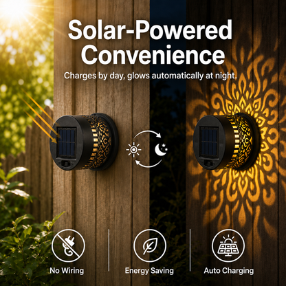 Lavisa - Solar Mandala Wall Light Outdoor Decorative Projector Lamp