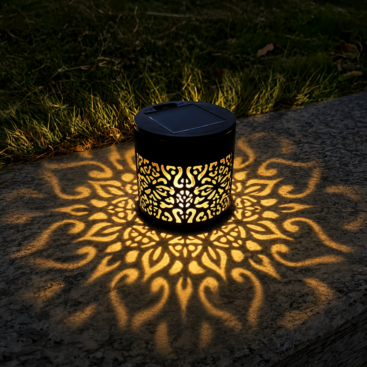 Lavisa - Solar Mandala Wall Light Outdoor Decorative Projector Lamp