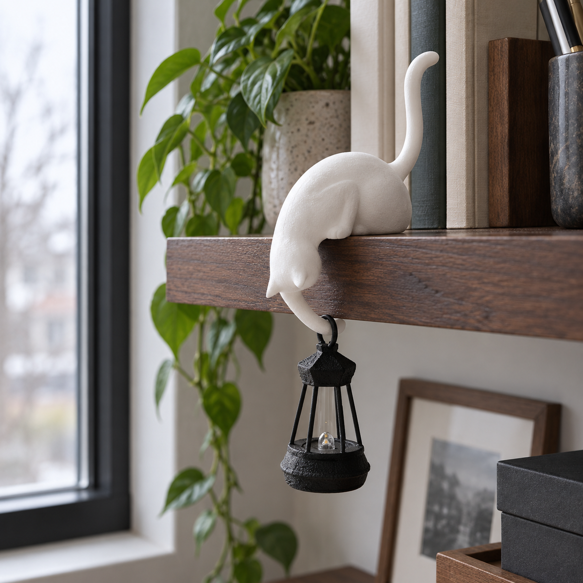 Lavisa - Decorative Cat Shelf Accent Lamp
