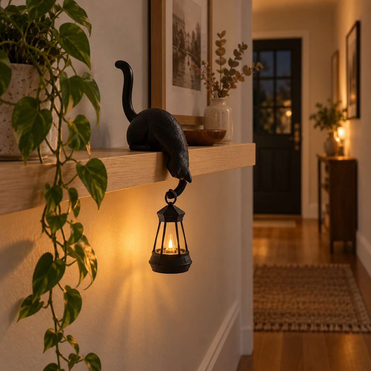 Lavisa - Decorative Cat Shelf Accent Lamp