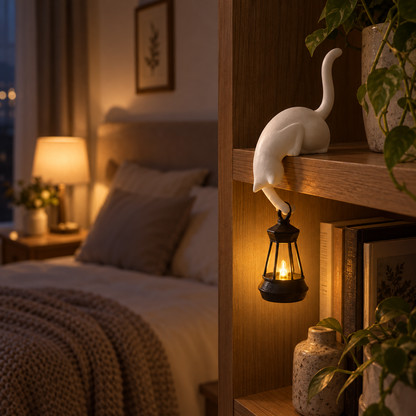 Lavisa - Decorative Cat Shelf Accent Lamp