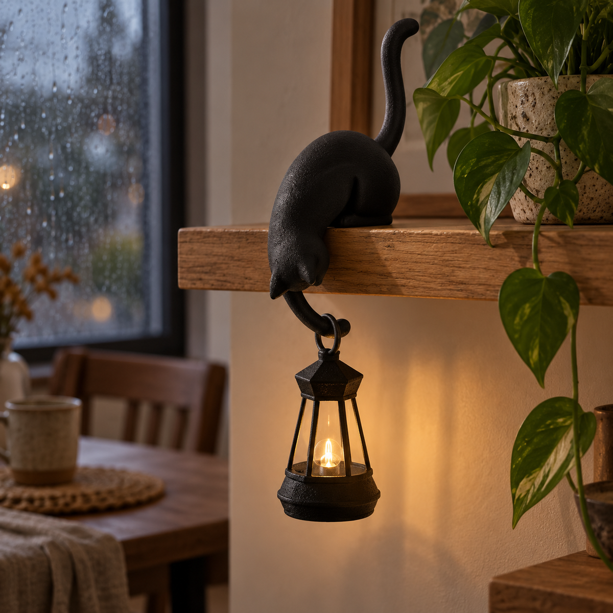 Lavisa - Decorative Cat Shelf Accent Lamp