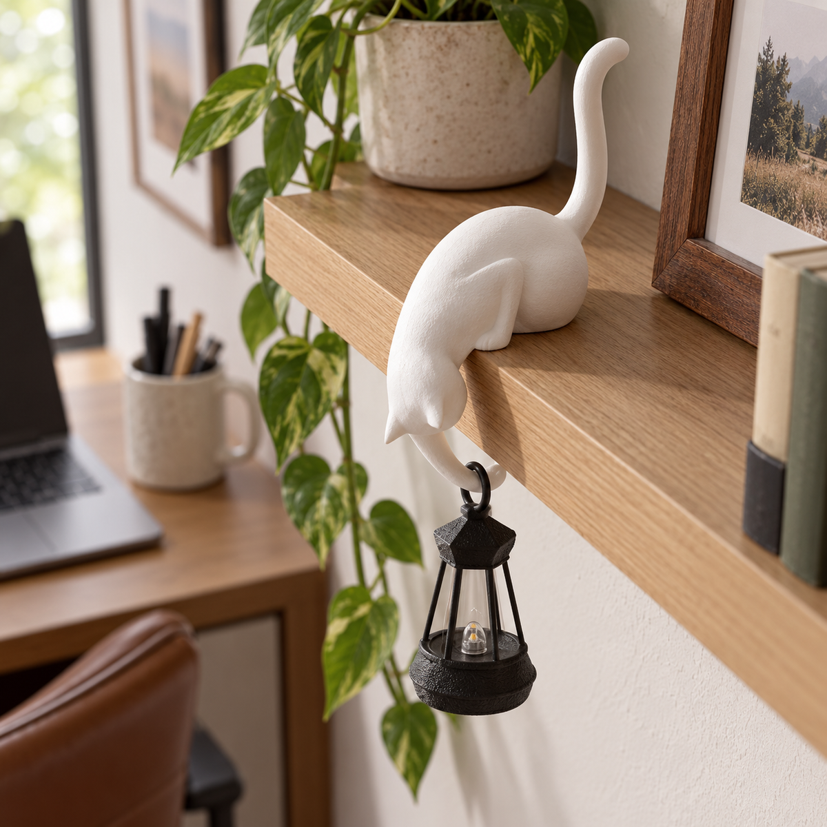 Lavisa - Decorative Cat Shelf Accent Lamp