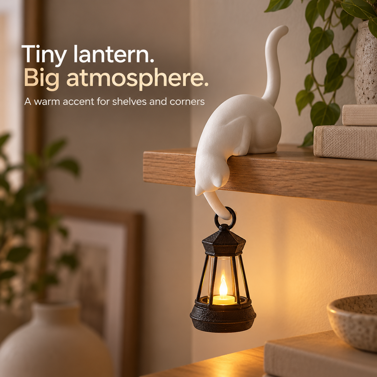 Lavisa - Decorative Cat Shelf Accent Lamp