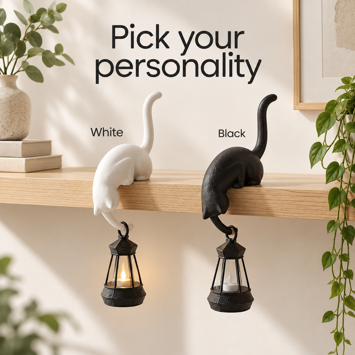 Lavisa - Decorative Cat Shelf Accent Lamp