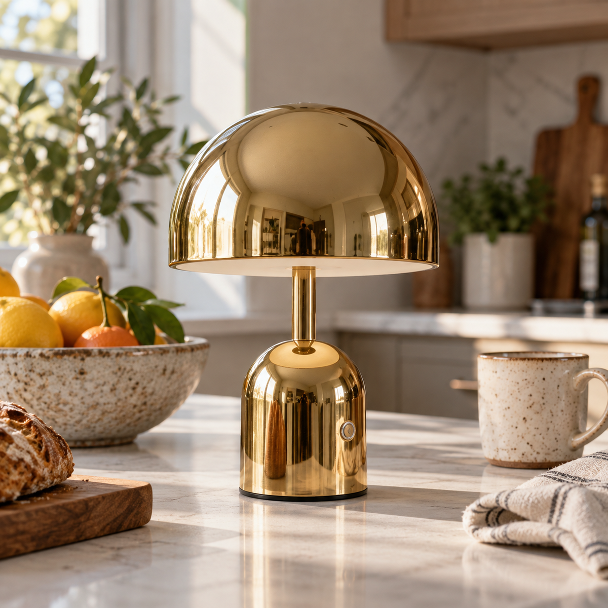 Lavisa - Cordless Mushroom Rechargeable Metal Table Lamp