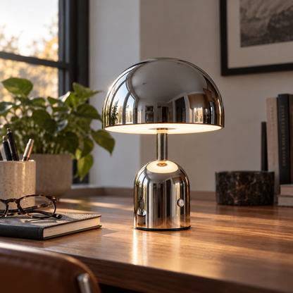 Lavisa - Cordless Mushroom Rechargeable Metal Table Lamp