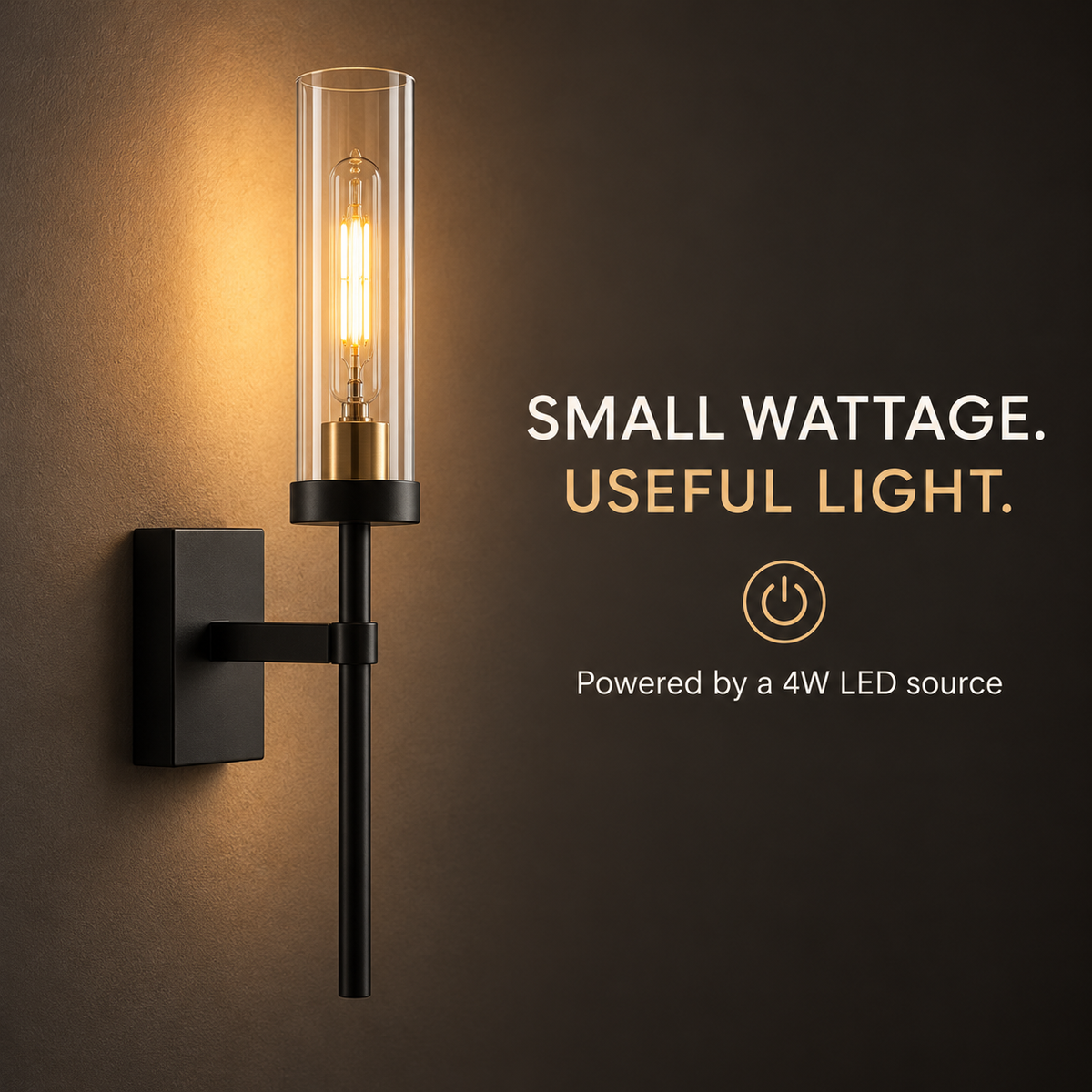 Lavisa - Cordless Wall Sconce Battery Operated Glass Candle Lamp