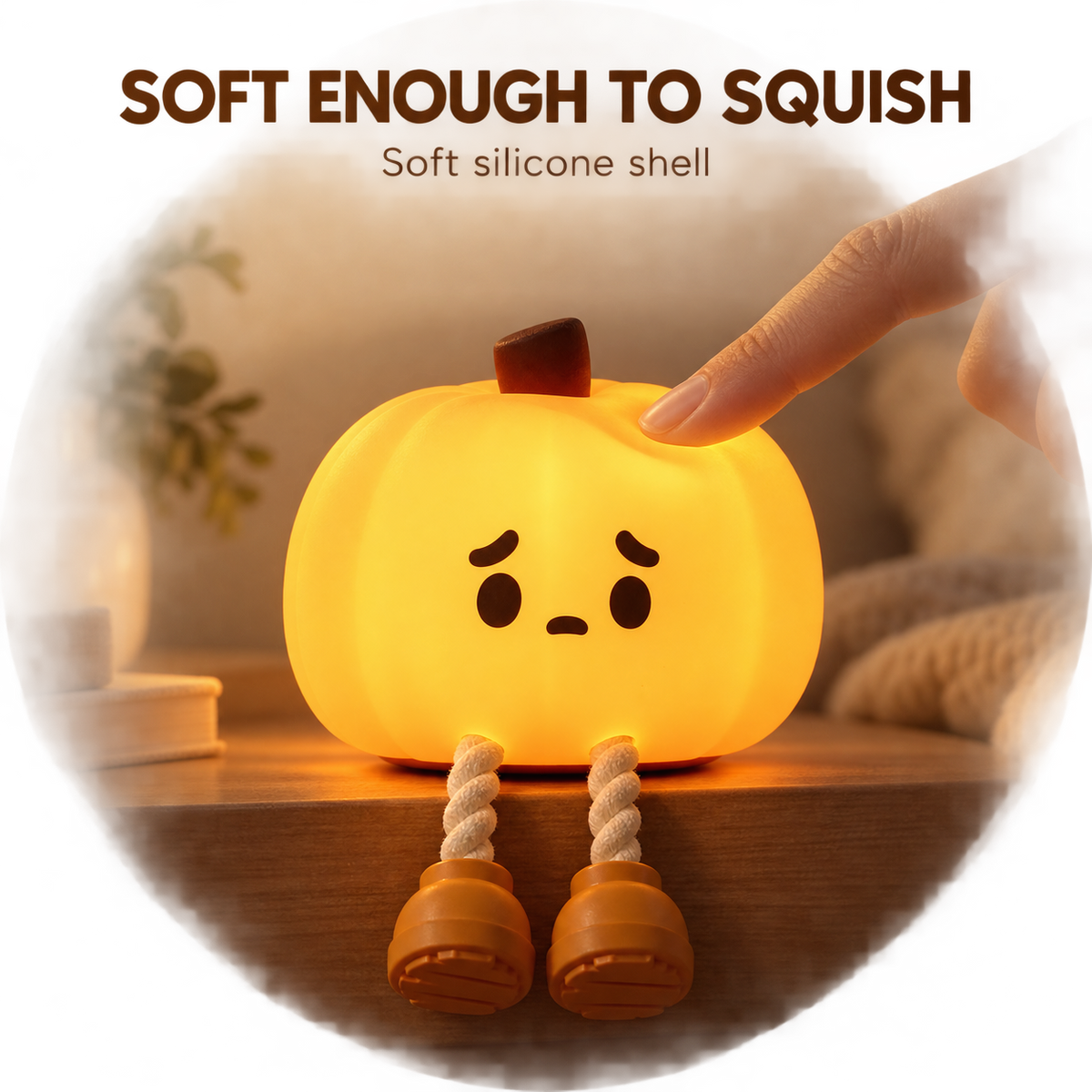 Lavisa - Squishy Pumpkin Silicone Night Light