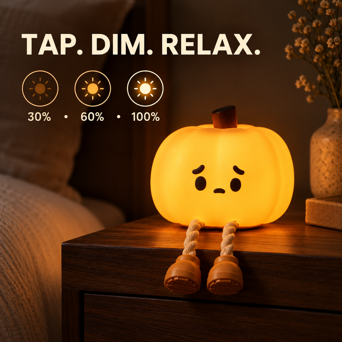Lavisa - Squishy Pumpkin Silicone Night Light
