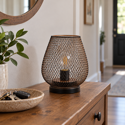 Lavisa - Woven Metal Cordless Decorative Table Lamp