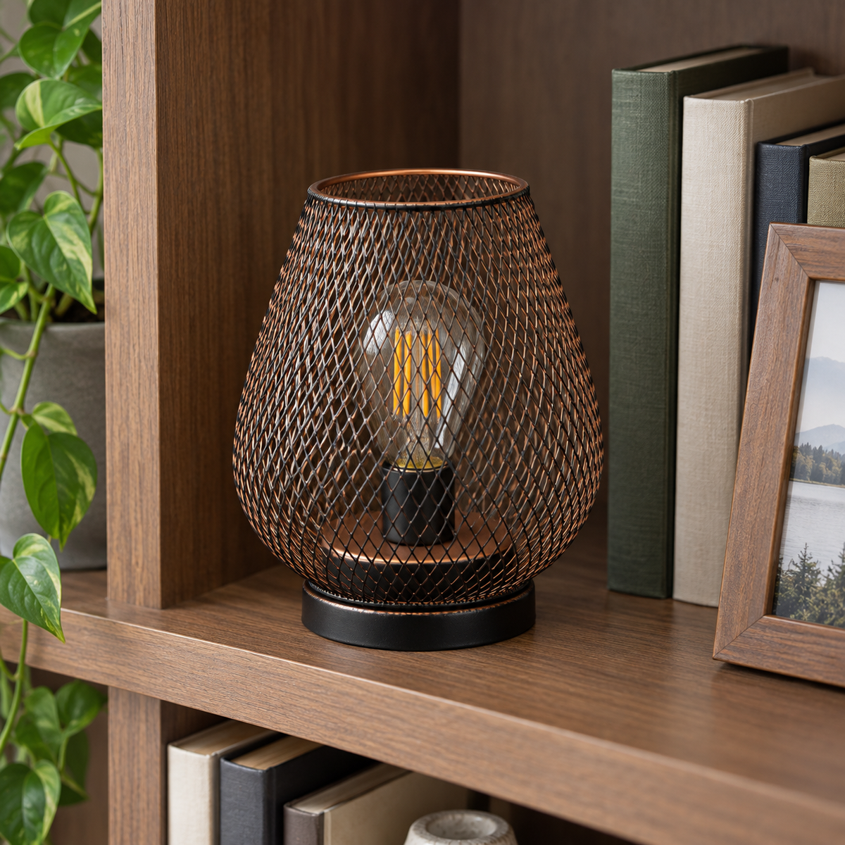 Lavisa - Woven Metal Cordless Decorative Table Lamp
