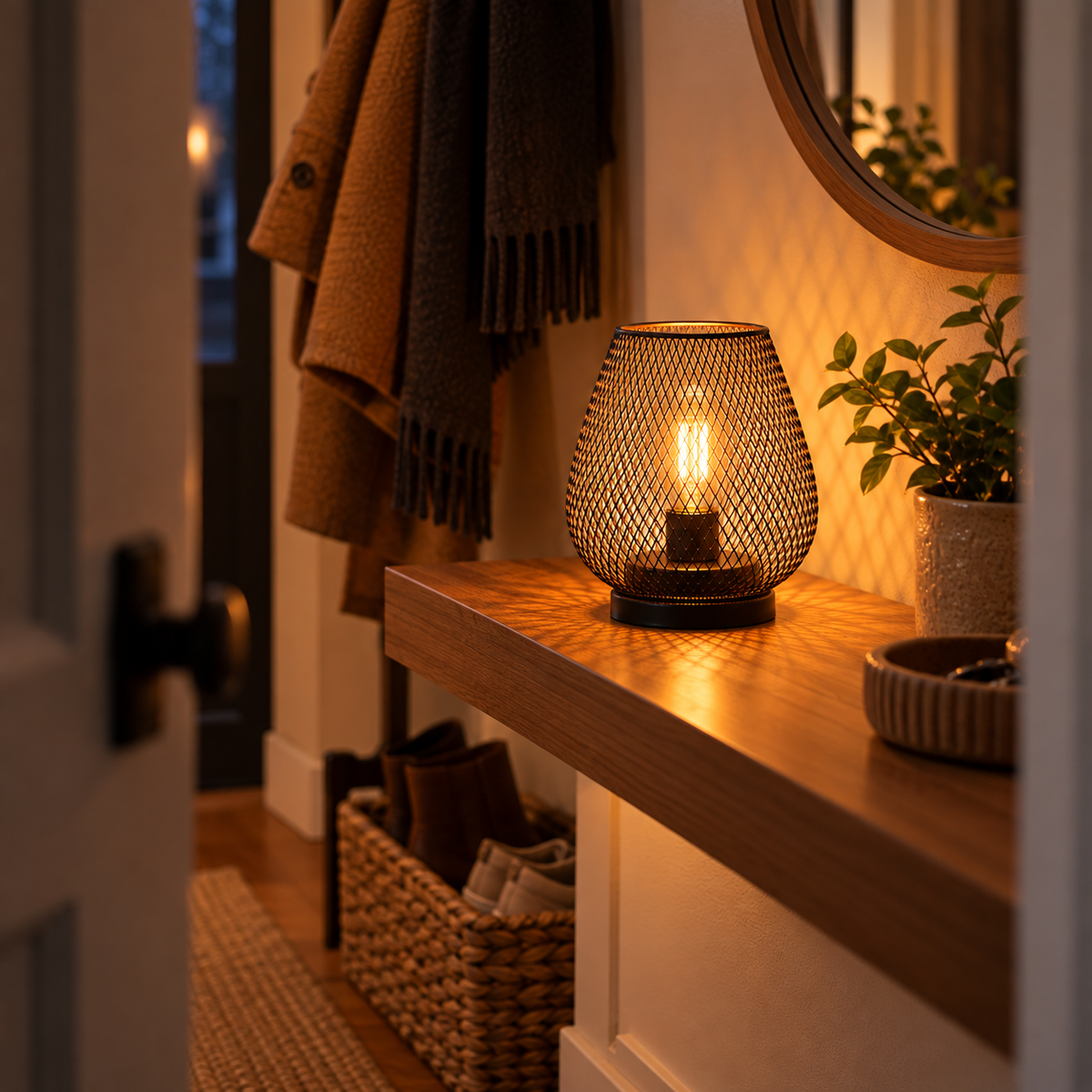 Lavisa - Woven Metal Cordless Decorative Table Lamp