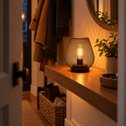 Lavisa - Woven Metal Cordless Decorative Table Lamp