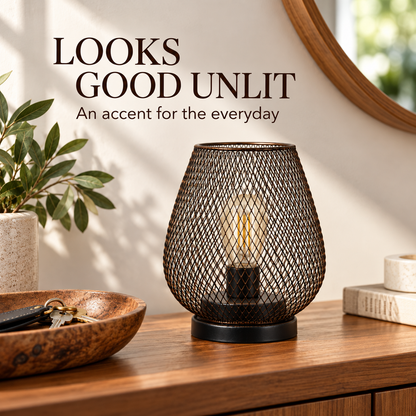 Lavisa - Woven Metal Cordless Decorative Table Lamp