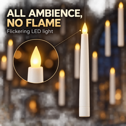 Lavisa - Floating Flameless LED Candles with Wand Remote