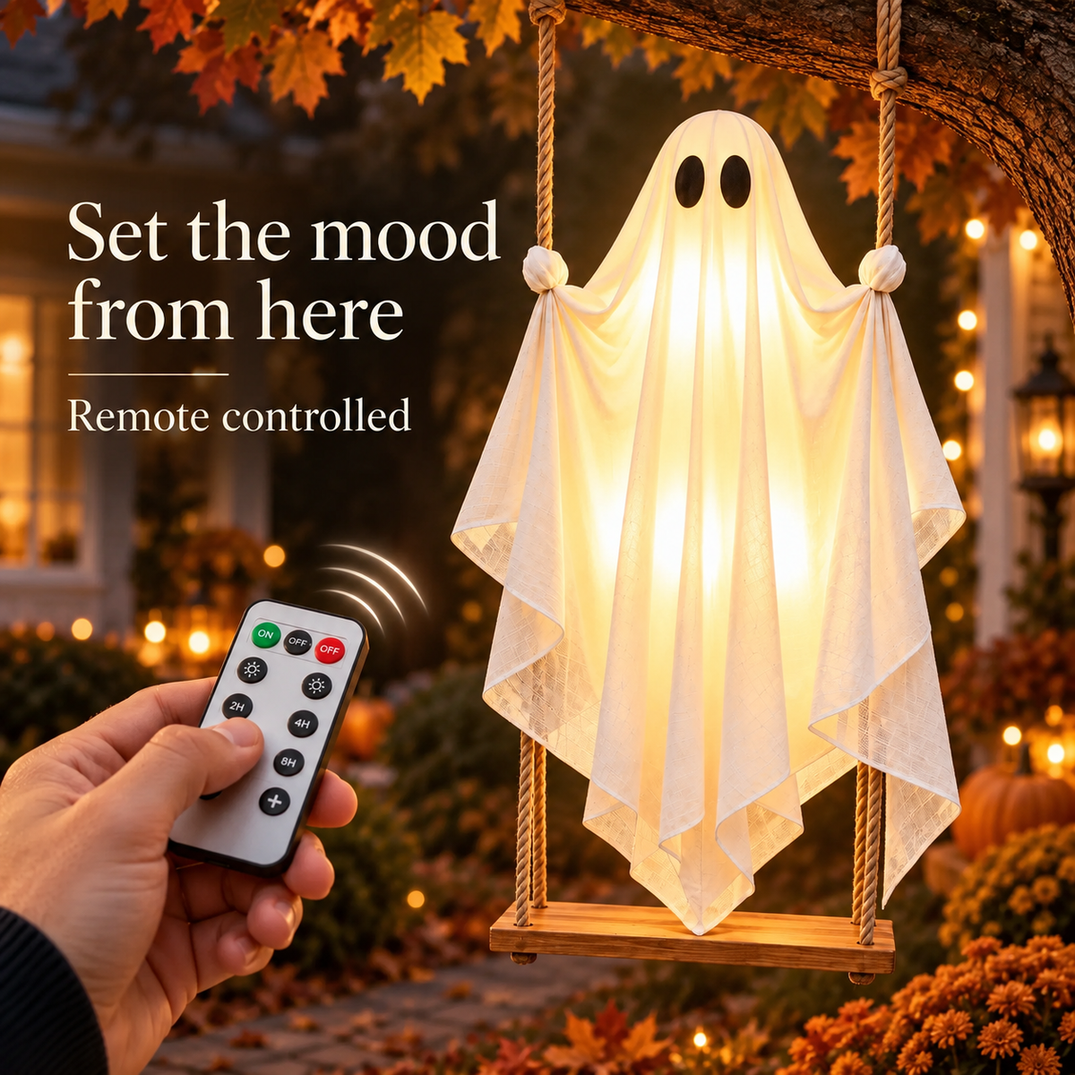 Lavisa - Glowing Porch Ghost Halloween Decoration