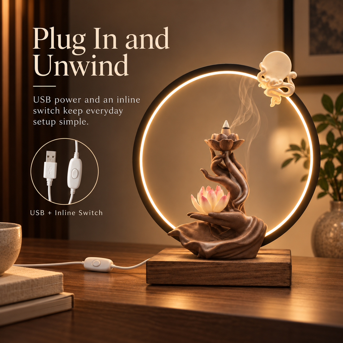 Lavisa - Calming Incense Lamp
