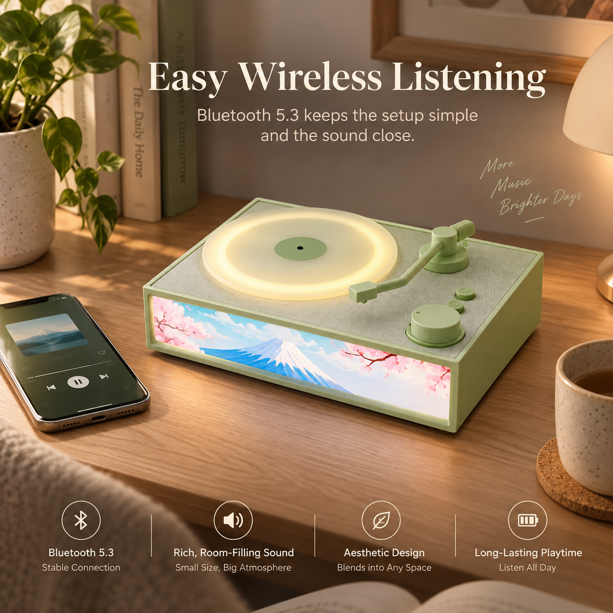 Lavisa - Retro Bluetooth Speaker and Ambient Lamp