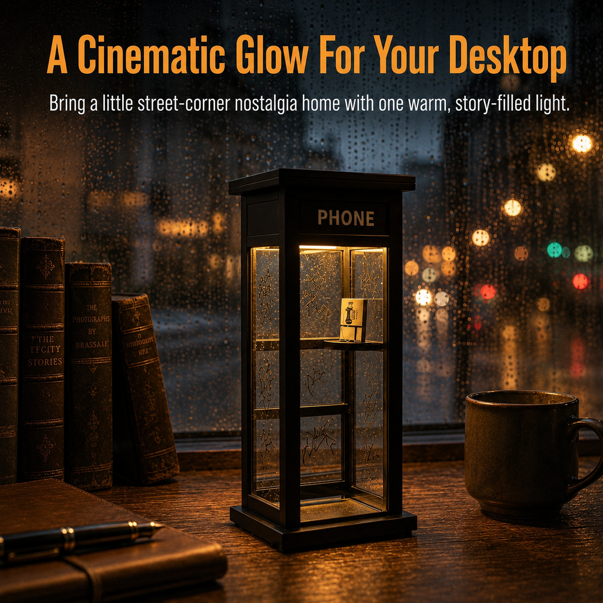 Lavisa - Vintage Phone Booth Ambient Night Lamp
